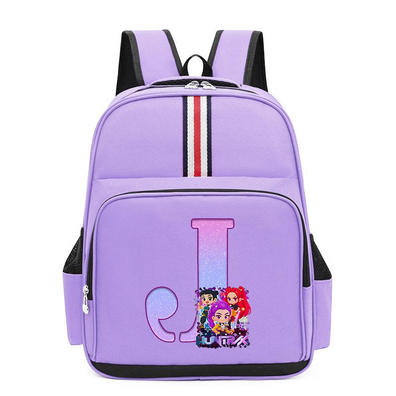 Anime Cartoon 26 Letters Lightweight Children'S Backpack Large Capacity School Trend School Bag For Primary And Secondary School Students