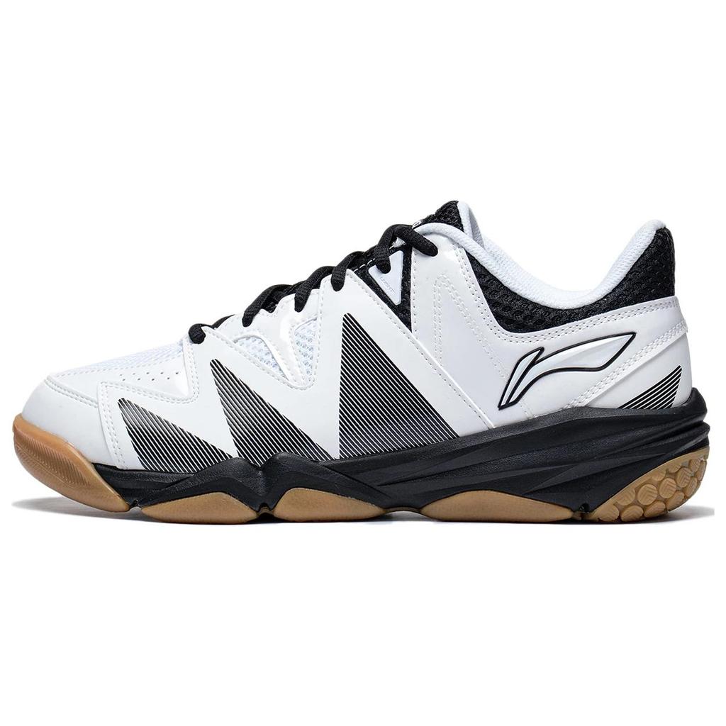 New LiNing Seamless Abrasion Resistant Breathable Low Top Badminton Shoes Unisex White Black AYTT025-1