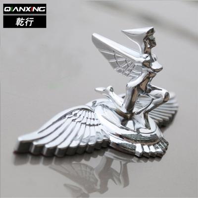 Campaign Goddess Car Label Size Horse Head 3D Free Goddess Stands for Flying Eagle Label Silver Gold Metal Car Label