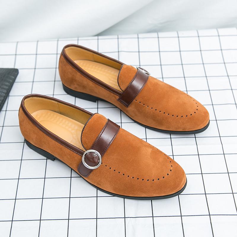 

Модная мужская обувь - это модные лоферы, которые мужчины носят в повседневной жизни, дышащие и матовые кожаные туфли с бахромой, социальная обувь для джентльмена, размер 38-46 46 коричневый