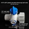 1/2 Thread To 1/4 3/8 Quick Connect Water Purifier Diverter Valve Ro Feed Ball Valve For Ro Water Filter System Home Kitchen