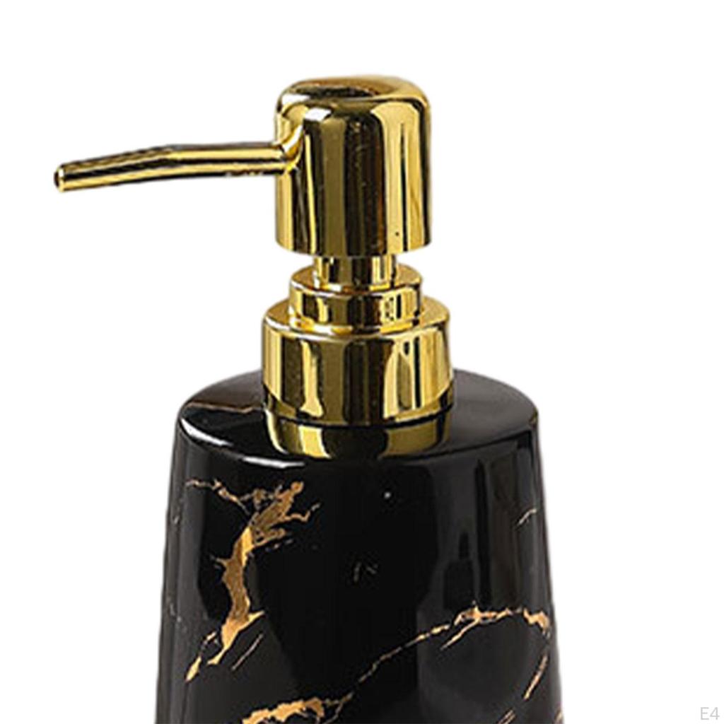 Ceramic Pump Soap Dispenser Leakproof 500ml/17oz Elegant Refillable Body Wash for