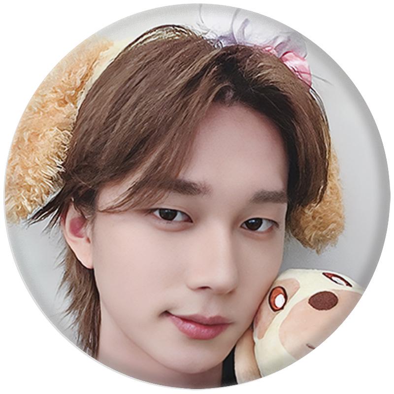 P1Harmony UNIQUE Album Keychain Mirror Tinplate Badge Pendant Merchandise Mirror Keychain
