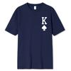Poker 'K' Men's Short Sleeve T-shirt Casual Multicolor Top For Men Cotton Loose Oversized T Shirt Personalized Trend Tees