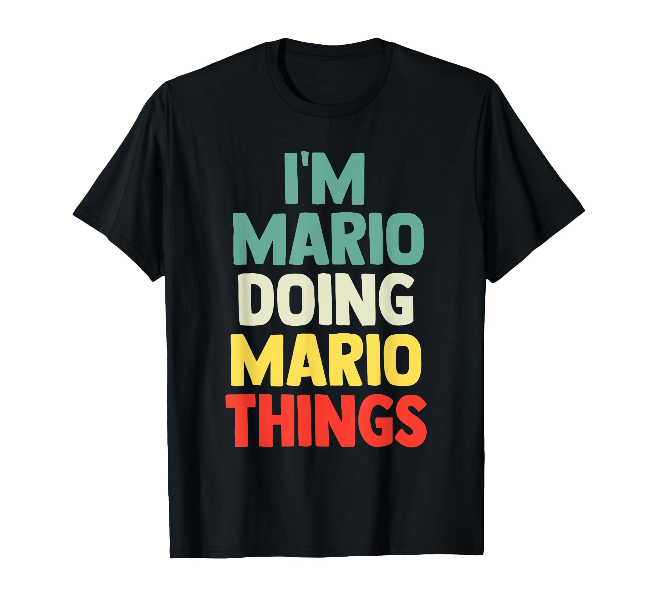 

Футболка с надписью «I M» от Mario Doing Mario Things чёрный