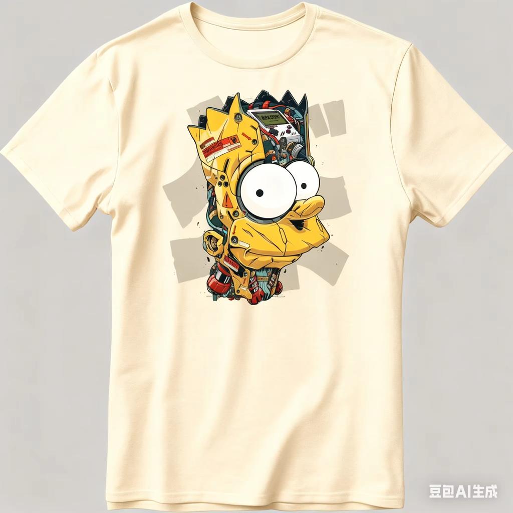The Simpsons Printed Pure Cotton Tshirt for Men and Women Oversized Cyberpunk Fashion Casual Comfortable Short Sleeved Tees