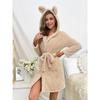 Women's Hooded Flannel Robe: Thick, Comfortable, Tie-Up Casual Bathrobe Pajamas