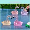 Charming Glow-in-the-dark Resin Flamingo Decor Adorable Miniature Aquarium Decoration