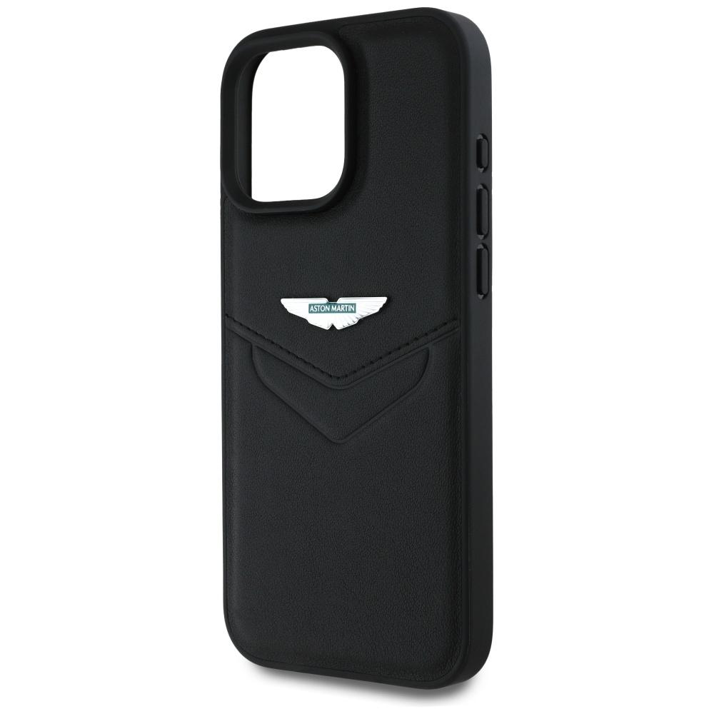 Aston Martin Hc Leather Victory Design Case For iPhone 16 Pro Black