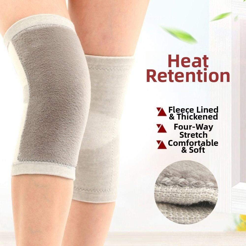 Universal Thickened Fur Knee Protector Warm Anti Cold Winter Knee Support Thermal Heat Storage Knee Pads Cold Leg