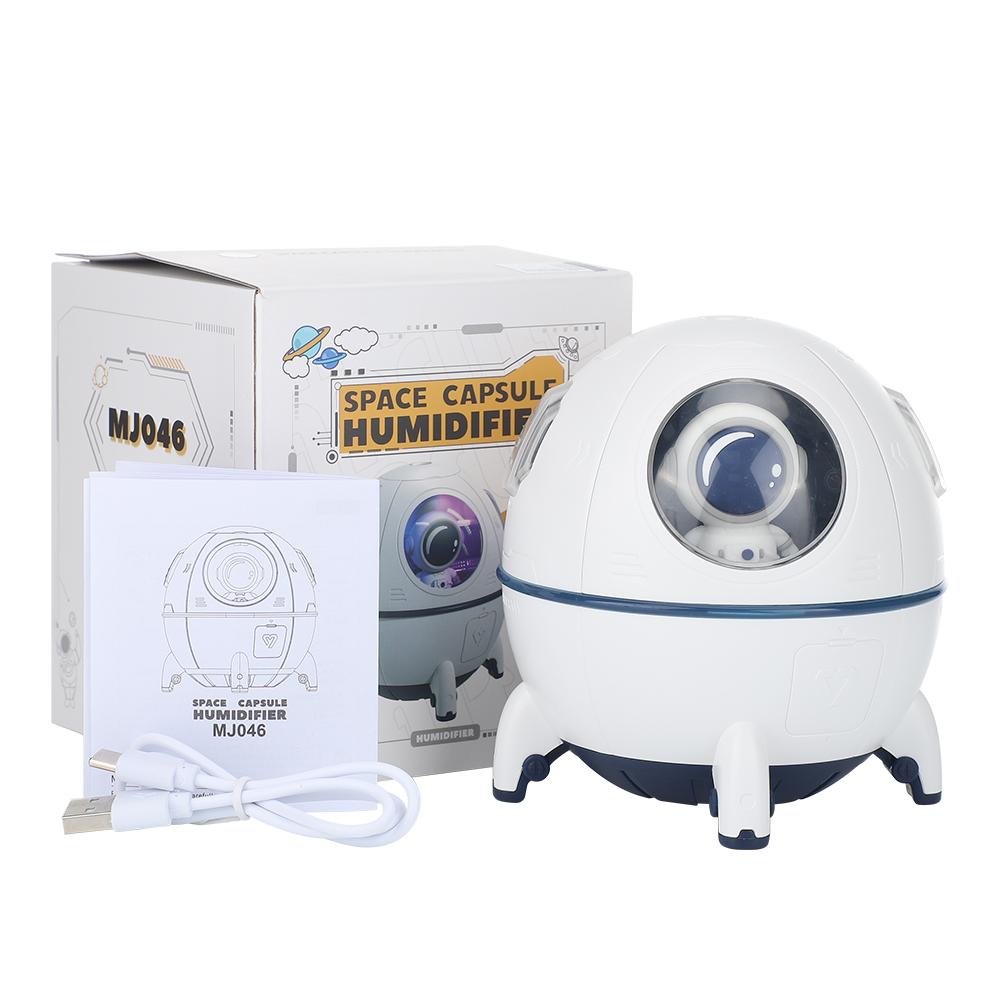 Desktop Space Capsule Air Humidifier Ultrasonic Cool Mist Aromatherapy Water Diffuser Light Astronaut Humidificador Home Office
