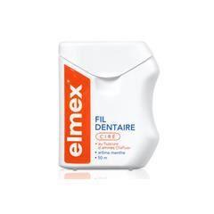 Fil Dentaire Ciré - Elmex - Menthe - 50m - Hygiène Bucco-dentaire - Anti-effilochage