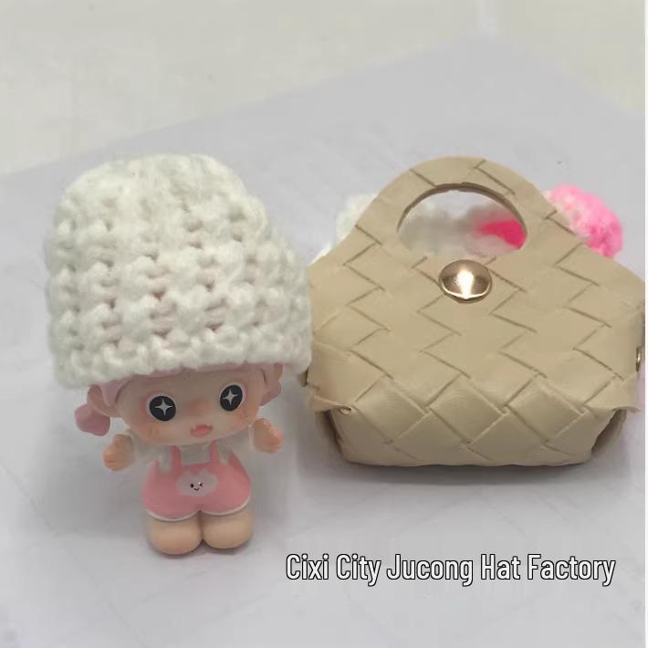 Handgehäkelte Wollmütze für 5-8cm Mini-Puppen/Figuren - Niedliche und Warme Kopfbedeckung