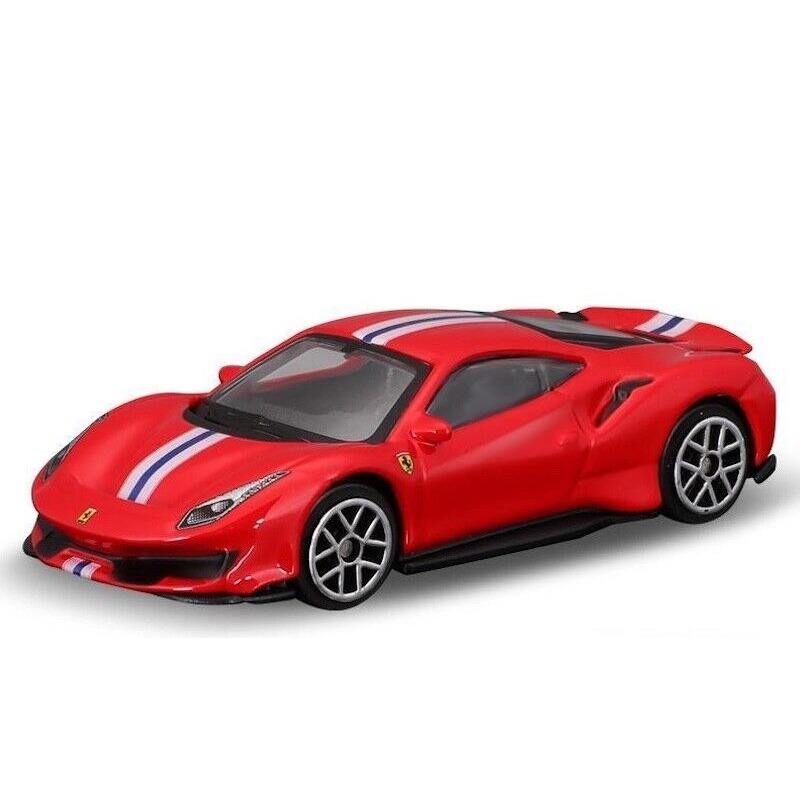 

Мойкирпичный дом 1:64-красная спортивная модель Ferrari 488 Pista Racing из литого металла