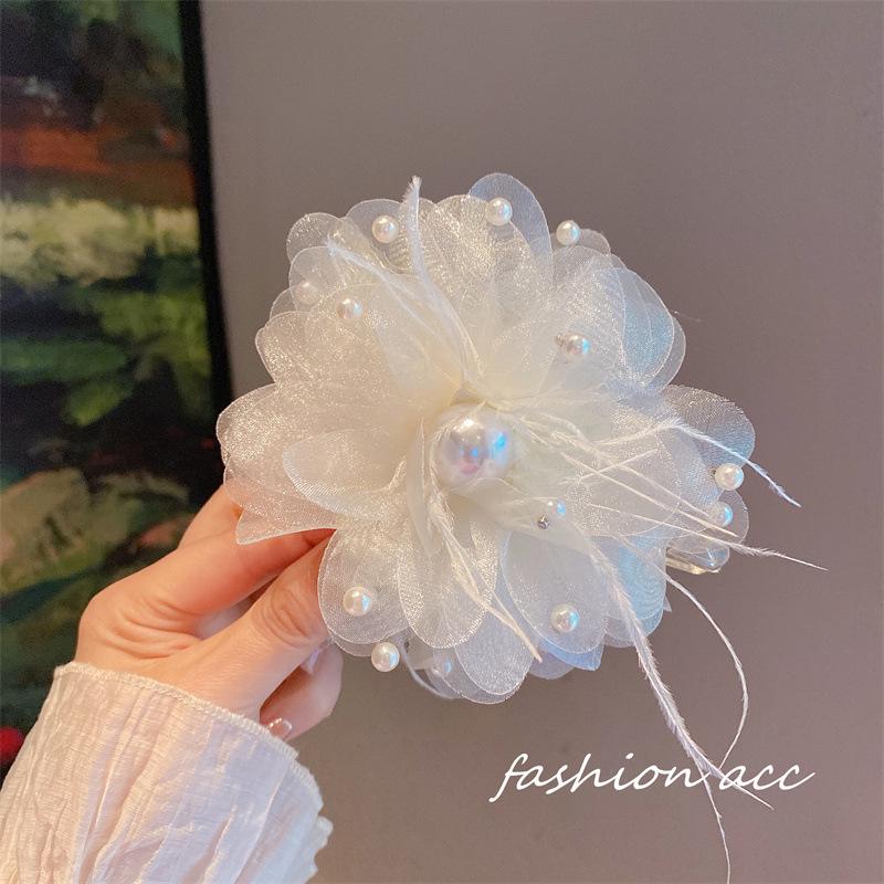 Elegante Retro-Frische Wolkenblasen-Schleifen-Haarspange: Große Haarklammer für Hinterkopf