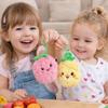 Super Soft-haired Fruit Plush Charm Miniature Strawberry/Pineapple Shape Plush Fruit Ornament Plush Stuffed Doll Bag Decoration
