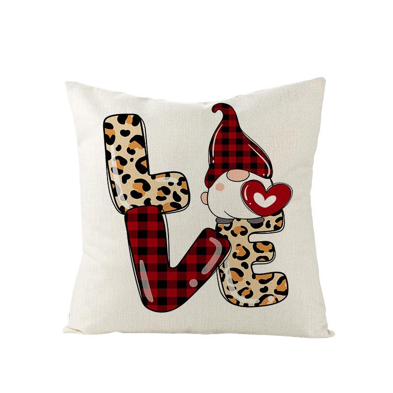 Christmas Pillow Case Polyester Red and Green Plaid Print Pillow Nordic Home Living Room Sofa Cushion