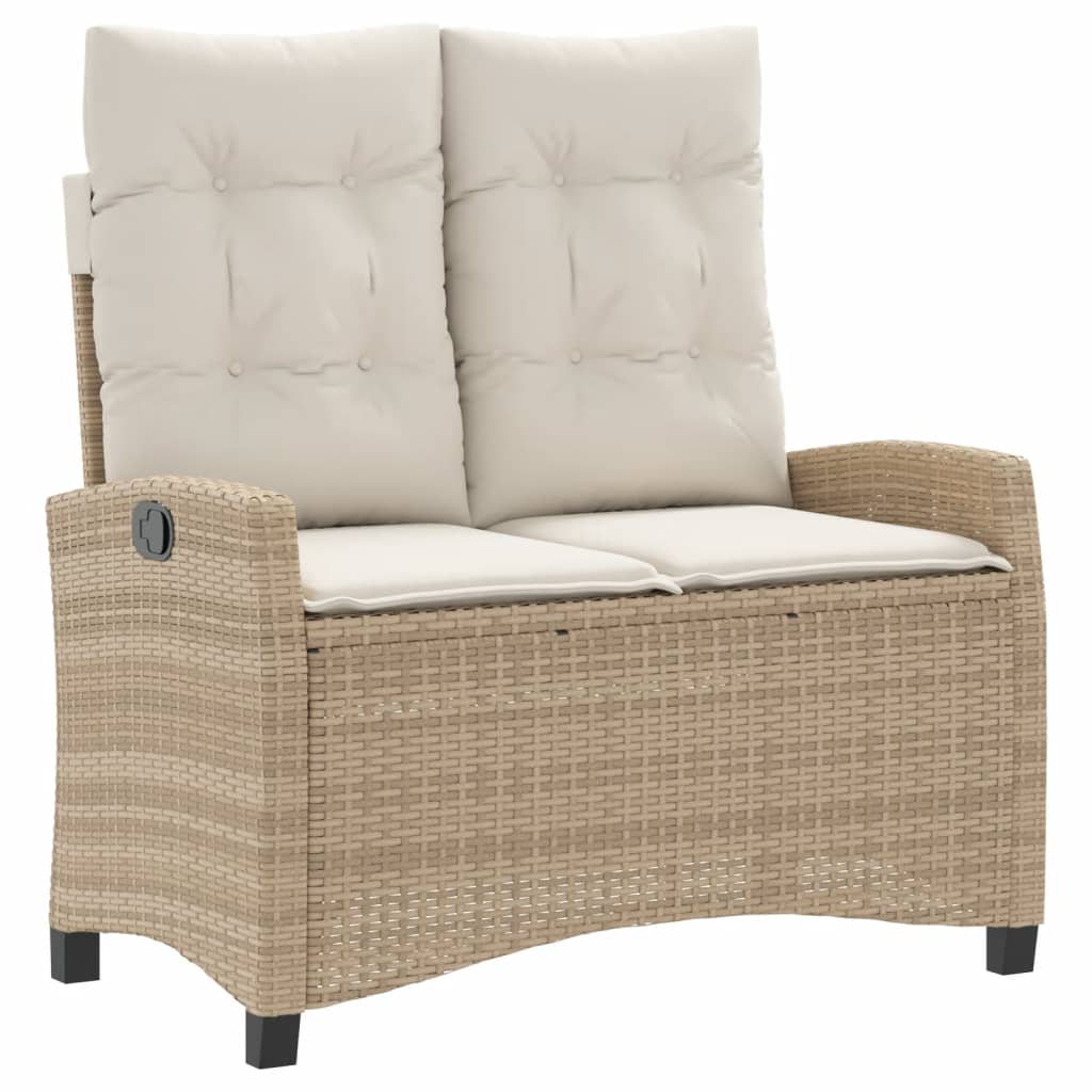 Vidaxl 4-Cz. Gartenmöbel-Set mit Kissen, Beige, Polyrattan