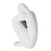 Abstract Mosaic Sculpture White Resin Eco Friendly Bookend Function Thinker Mosaic Statue for