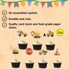 Baustellen Cupcake Topper Picks Kipper Bagger Traktor Kuchen Topper für Kinder Geburtstag Babyparty Party Dekorationen