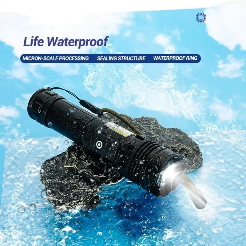 5000LM XHP50 Powerful Led Flashlight High Power Torch Light Rechargeable Tactical Flashlight 18650 Usb Camping Lamp
