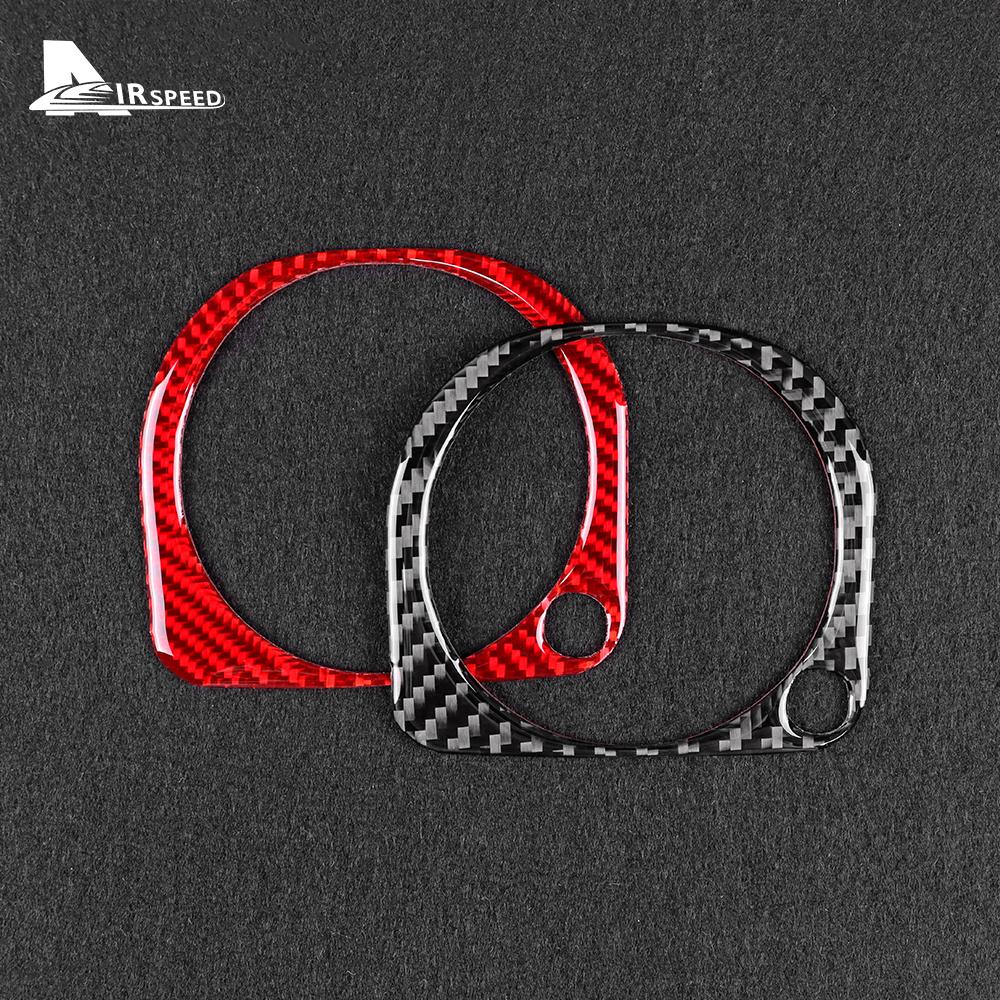 Real Soft Carbon Fiber for Mercedes Benz C Class W203 2005 2006 2007 Car Water Cup Frame Trim Sticker Interior Accessories