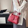 Leichter Luxus Kleine quadratische Tasche Neue PU Damenhandtasche Sommer Einfarbig Schal Mode Umhängetasche Einzelne Schulter Handtasche