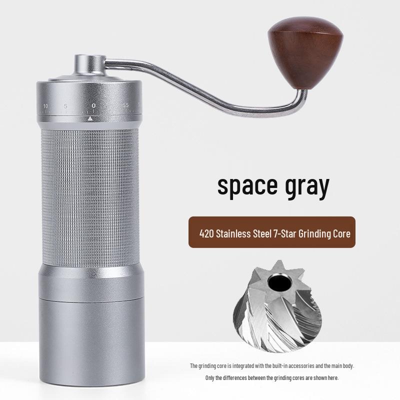 Portable Stainless Steel Manual Coffee Grinder with Hand Crank