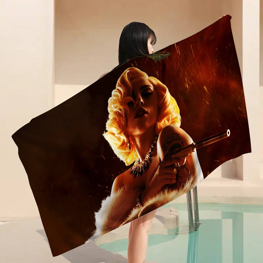 Singer L-Lady G-Gaga Big Microfiber Beach Towels Quick Dry Towel Sand Beach Towels Pool Towel For Travel Swim Pool Yoga