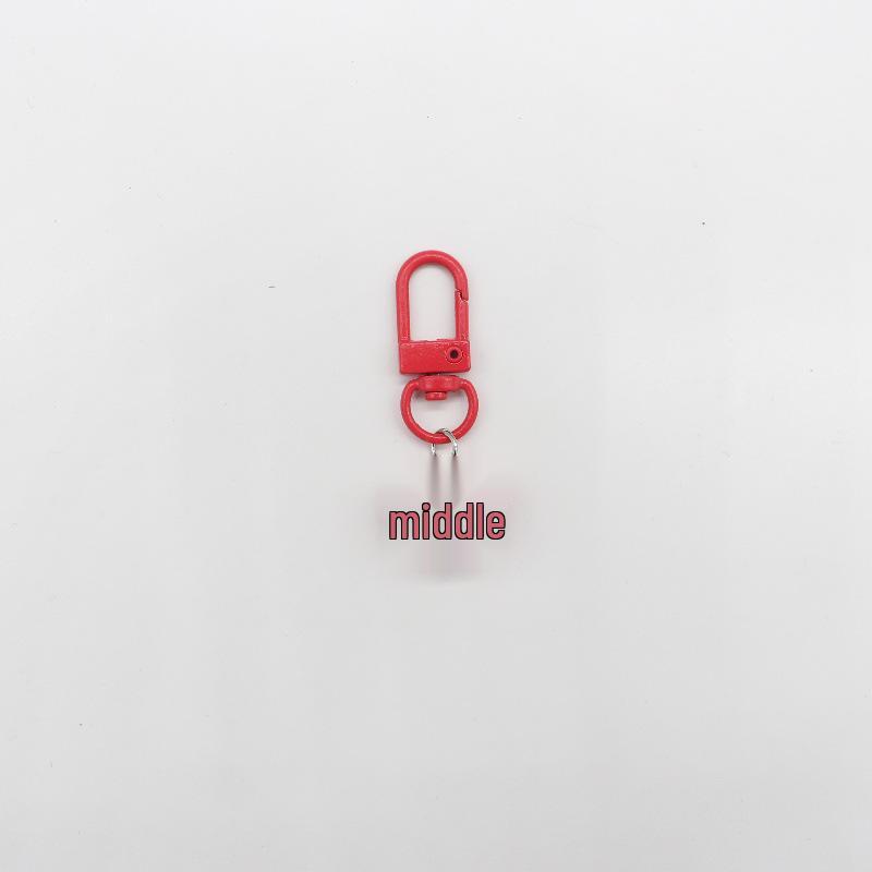 Colorful Striped Plaid Heart Keychain Pendant - Cute Ins Style Bag Charm