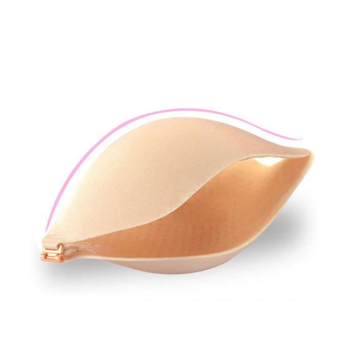 Adhesive Push-up Silicone Bra for a Perfect Cleavage - Beige