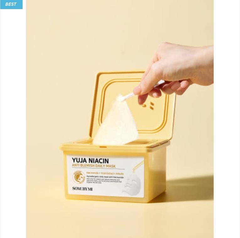 SOME BY MI Yuja Niacin Anti-Pickel Tägliche Maskenpackung | Aufhellend & gegen Pigmentflecken
