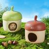 Cute Acorn Hamster Ice Cage Decorative Hamster Cooling Nest  Oversized Golden Bear