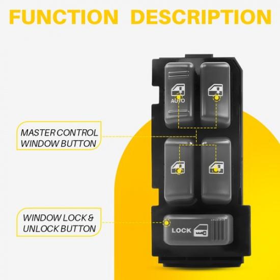 Left Power Window Switch Master For Chevy Blazer Suburban Silverado Tahoe EOA