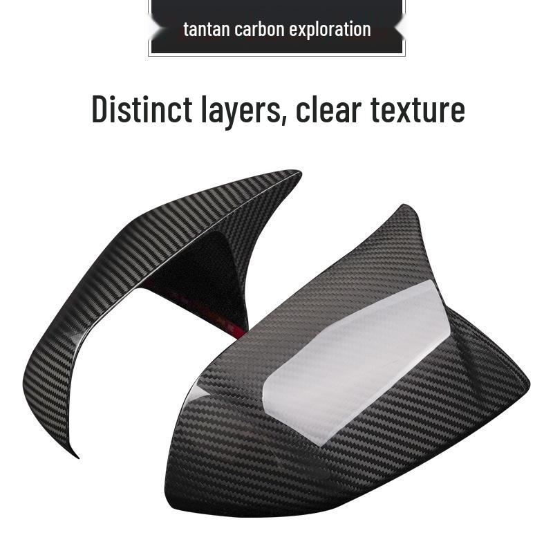 Ford Mustang Carbon Fiber Horn Rearview Mirror Cover Cap – Real Carbon Fiber Exterior Accessory