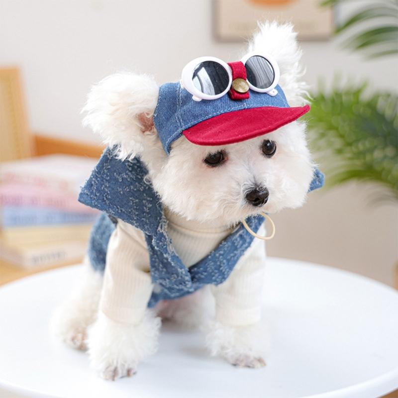 Comfortable Wide Brimmed Sun Hat For Pet Headgear Outdoor Summer Headgear Breathable Hat