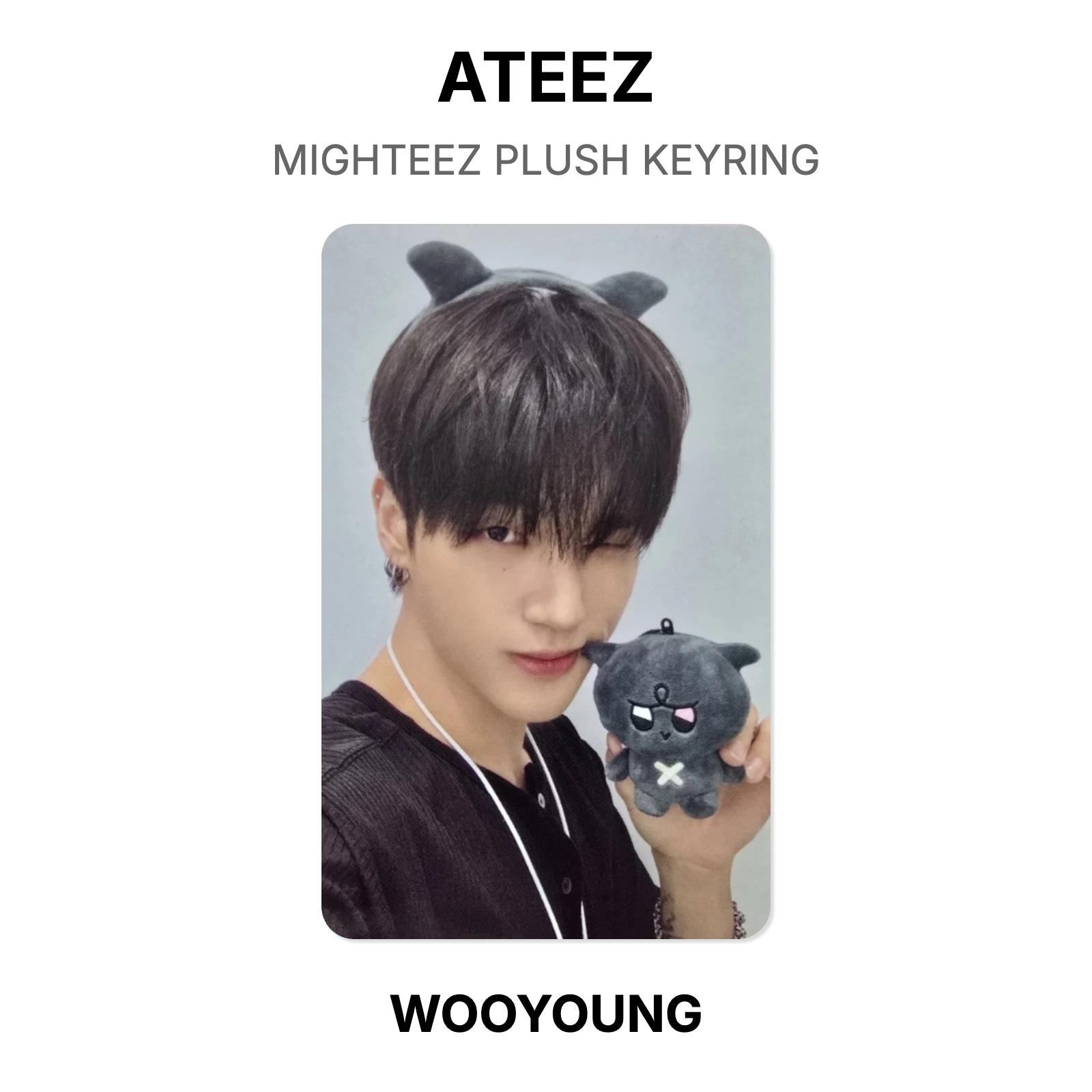 ATEEZ MIGHTEEZ PLUSH KEYRING Official Photocard WOOYOUNG