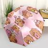 Capybara Themed Travel Umbrella-8 Ribs Automatic Opening and Closing, Portable Folding Design, Compact and Stylish Umbrella Suitable for Out