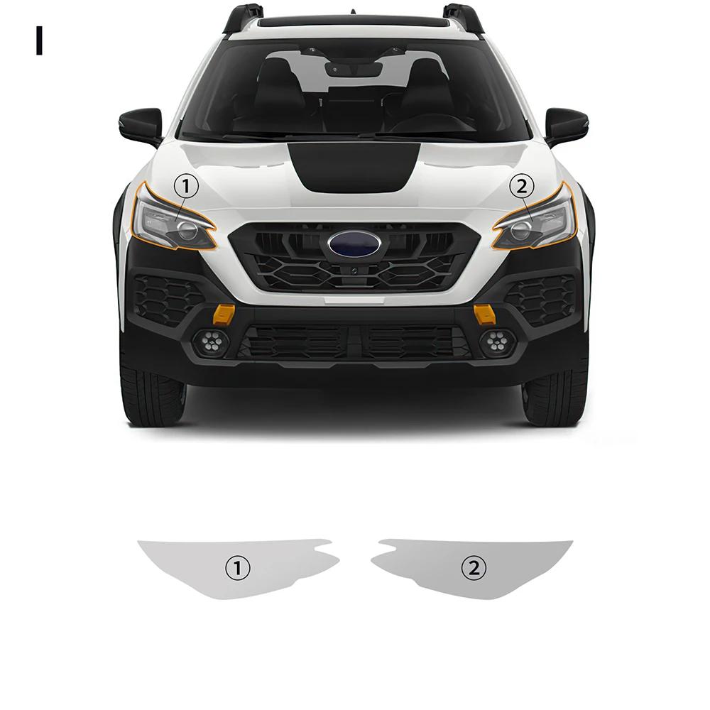 TPU Paint Protective Foil for Subaru Outback 2022-2025 Headlight and Rearview Mirror Smoke Clear Scratch Resistant B Clear Headlight красный