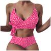 Damen-Bikini, Blumen-Set, Badeanzug, zweiteilig, gefüllter BH, Bademode, Strandmode
