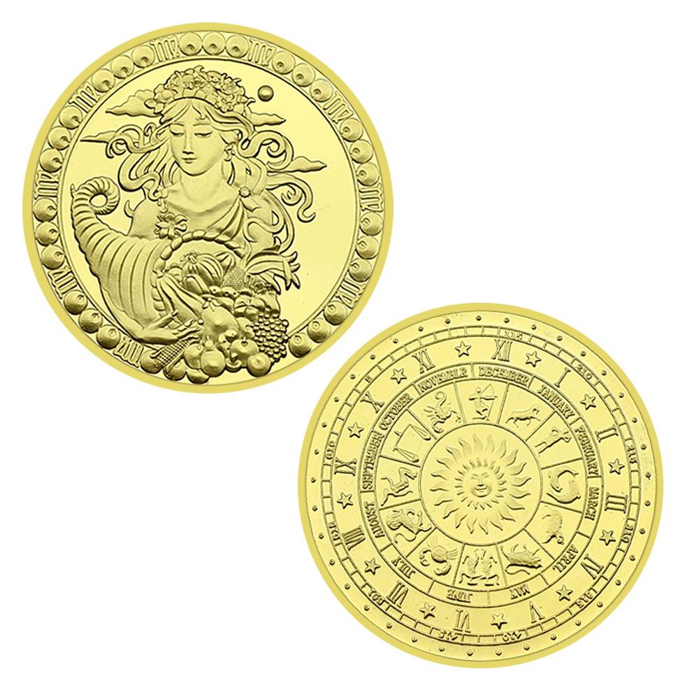 Gold Zodiac Coins, Collectible Gifts, Collectible Commemorative Coins, Commemorative Medals, Medals and Badges