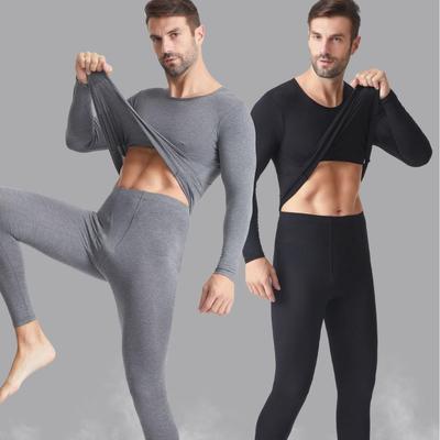 Men's Thin Style Warm Autumn Underwear Set: Top and Pants