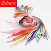 1 Paar Satin Seidenband Schnürsenkel Off-White Sneaker Schnürsenkel Segeltuchschuh Schnürsenkel 2 cm Breite 80 cm / 100 cm / 120 cm Länge 20 Farben