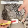 Pet Eye Care Brush Soft Silicone Tear Stain Remover Comb Dogs Eye Cleaner Brush with Anti-Slip Handle Gentle Pet Grooming Tool