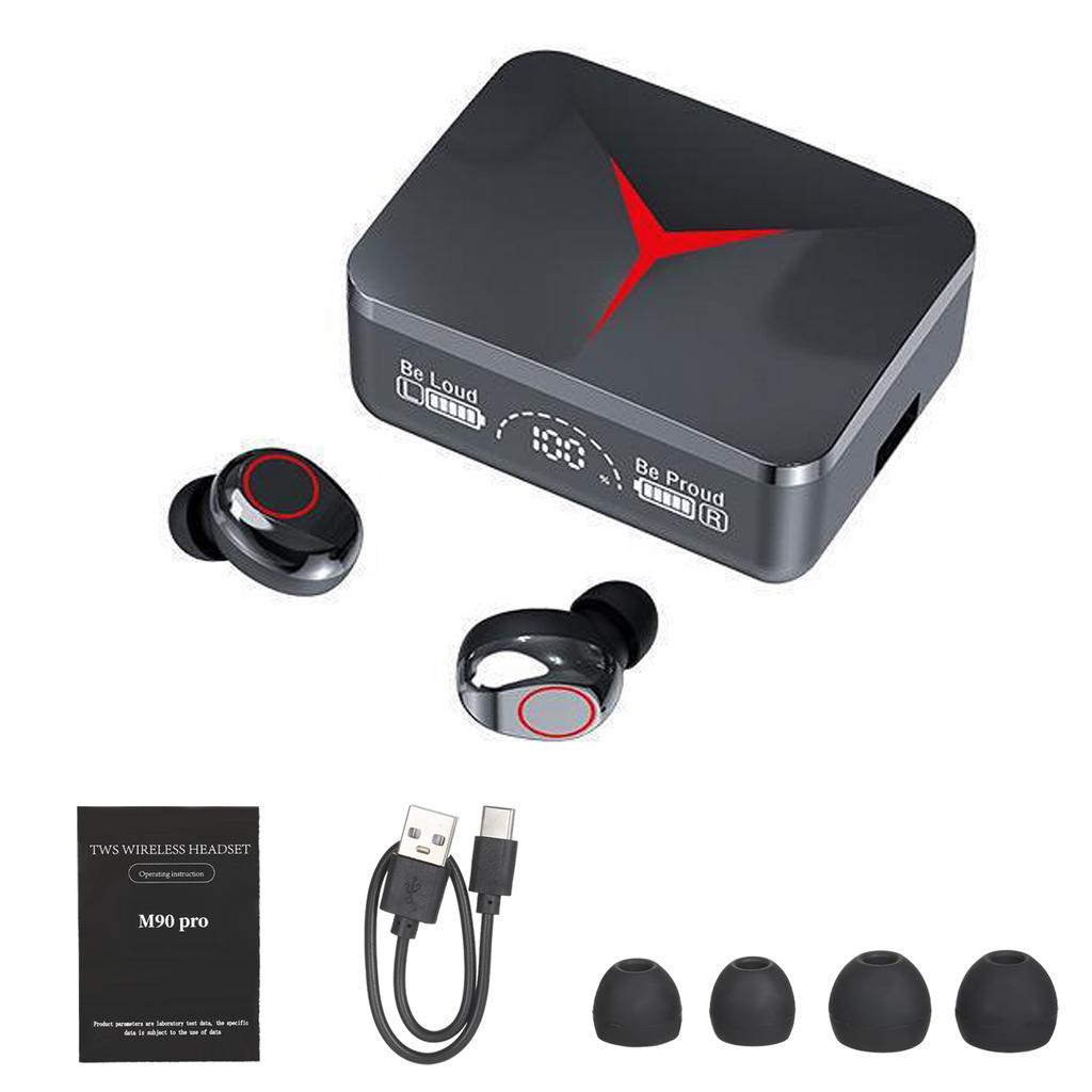 M90 True Wireless Headphones BT 5.3 Sport Headset Touch Control Music Earphones In-ear Mini Earbuds