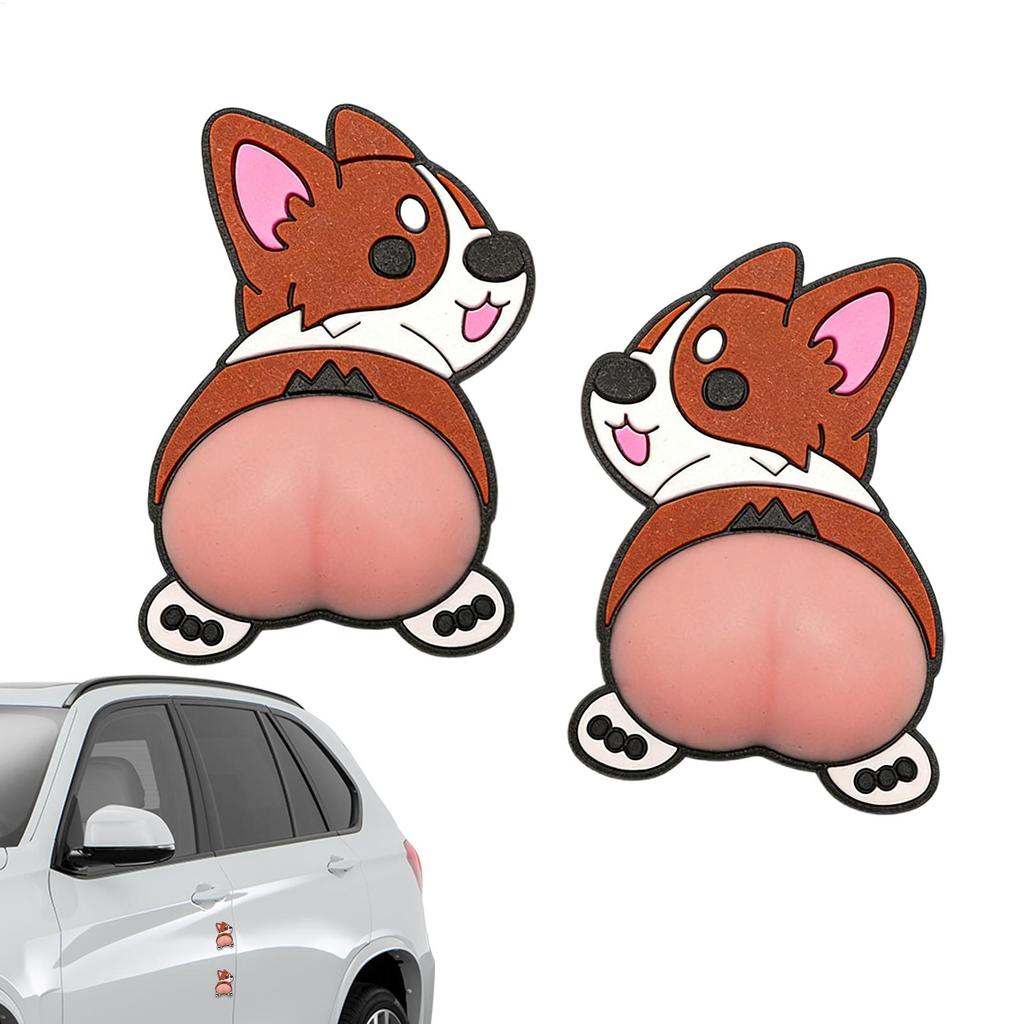 Door Handle Wall Protector 3D Self Adhesive Anti-collision Silicone Cute Dog Pad Door Wall Protector for Hitting Swinging Pinch