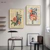 Menschliche Organe Blumenkunst Leinwandmalerei Vintage Medizinische Anatomie Bilder an der Wand Poster Cuadros Krankenhausklinik Wanddeko