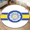 Leeds United Football Club Round Area Rug,Carpet Rug for Living Room Bedroom Sofa Playroom Decor,Non-slip Floor Mat