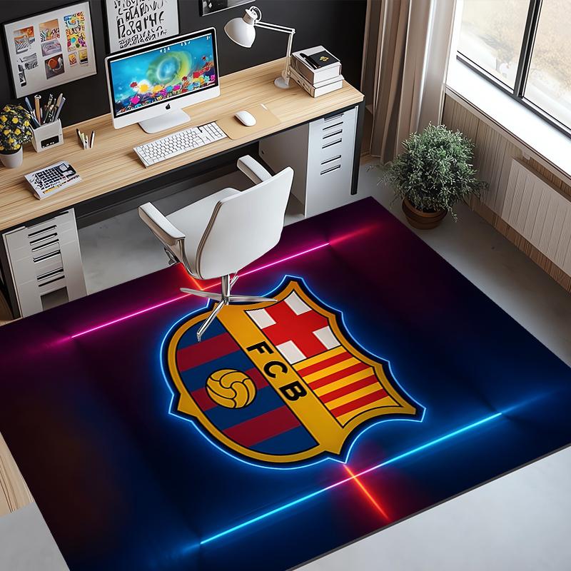 Tappeto con Fantasia FC Barcelona, Tappetino da Interno/Esterno, per Picnic, Sala Giochi, Camera da Letto, Ufficio, Soggiorno, Tappeto per Arredamento Casa, Regalo di Compleanno
