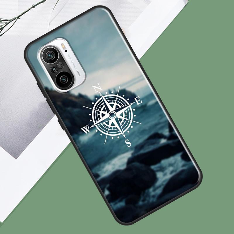 World Map Compass Nautical Case For Xiaomi 15 Ultra 13 14 13T 14T 15T Pro 17 Pro Max POCO X7 Pro F5 F6 X5 X6 F7 Cover
